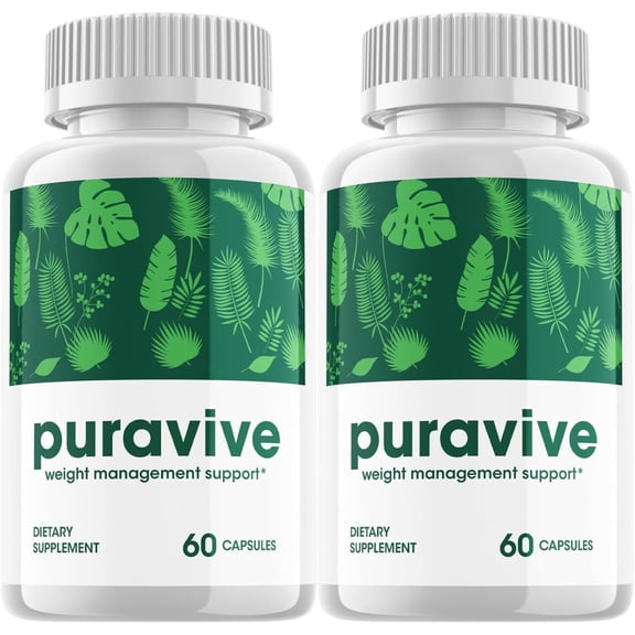 2 Pack Puravive Extra Strength Pills - Official - Keto Puravive Advanced Formula Raspberry Ketone Dietary Support Supplement PureViva Men Women 120 Capsules