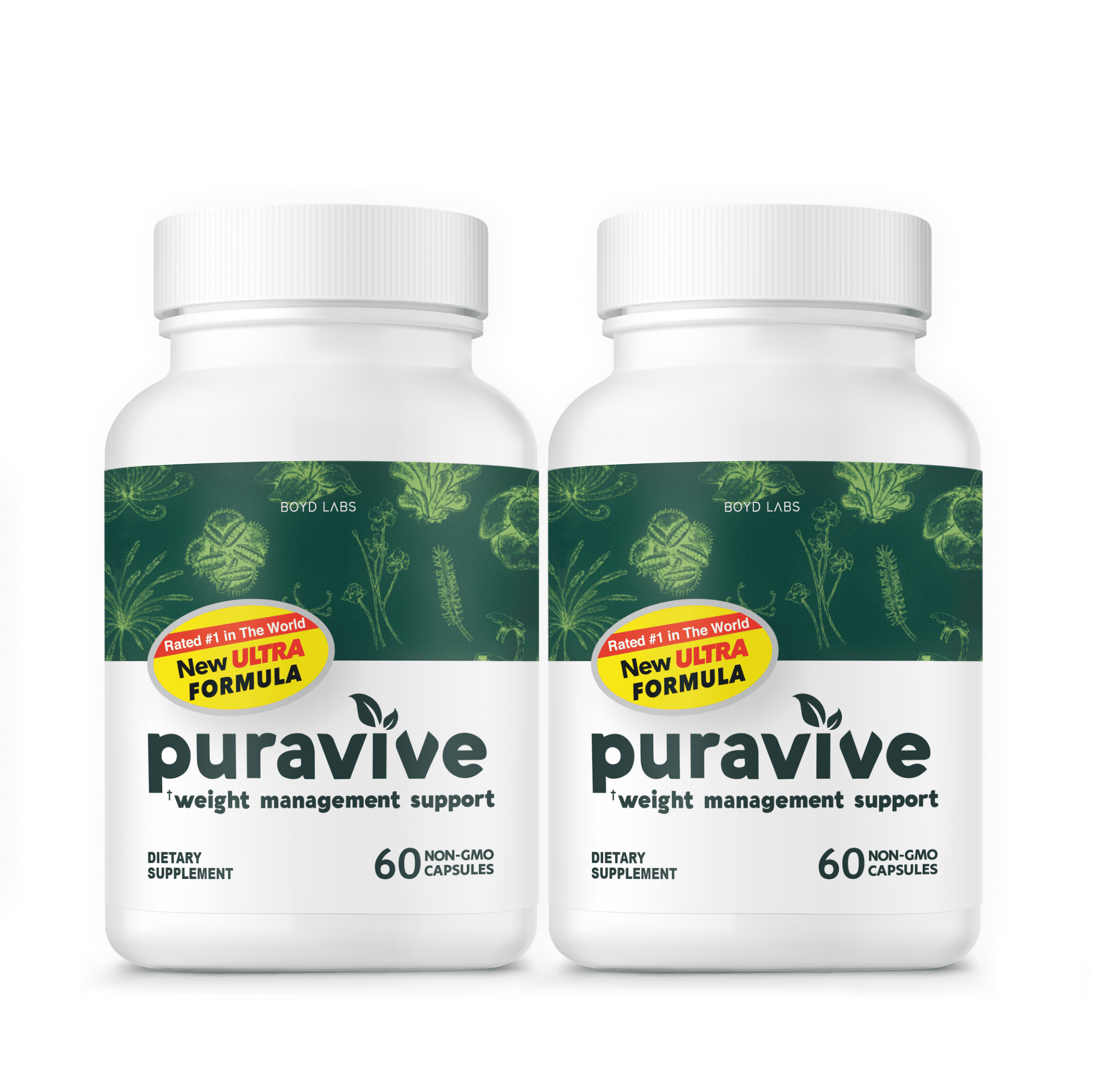 (2 Pack) Puravive Ultra Formula Weight Management Support - 60 Capsules ...