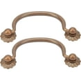thumbnail image 1 of 2 Pack Pure Brass Cabinet Pulls, Antique Brass Drawer Pull, Vintage Gold Handle and Pulls, for Cupboard Cabinet Drawer Door Handles Decorative Furniture Pull Knobs, 1 of 8