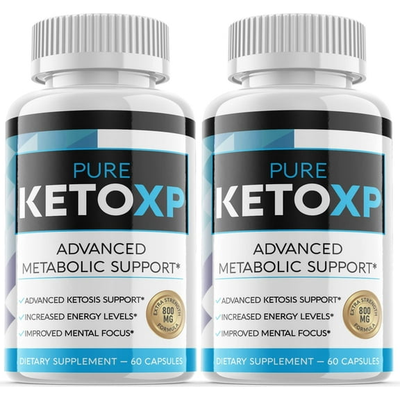 (2 Pack) Pure Keto XP - Keto Weight Loss Formula - Energy & Focus Boosting Dietary Supplements for Weight Management & Metabolism - Advanced Fat Burn Raspberry Ketones Pills - 120 Capsules