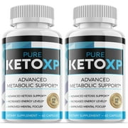 2 Pack Pure Keto XP - Keto Weight Loss Formula - Energy & Focus Boosting Dietary Supplements for Weight Management & Metabolism - Advanced Fat Burn Raspberry Ketones Pills - 120 Capsules