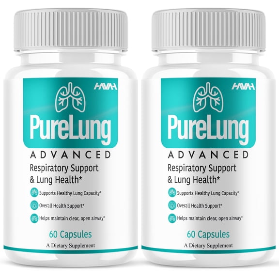 (2 Pack) Pure Lung Advanced Wellness Lung Support, PureLung Supplement (120 Capsules)