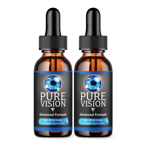 (2 Pack) Pure Vision Advanced Vision Support Formula, Pure Visions Drops (4oz)