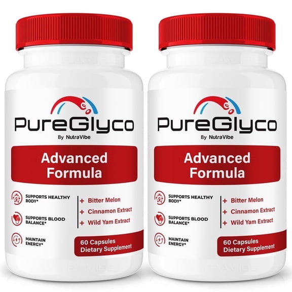 (2 Pack) PureGlyco  Original Formula with a Clean Blend to Support Healthy Circulation, Natural Energy & Balanced Levels | Just 2 Easy-to-Swallow Pills Daily (120 Capsules)