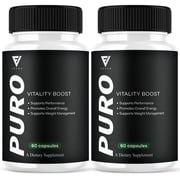 2 Pack Puro Vitality Advance Performance Support, PuroVitality Daily Health Support Supplement 120 Capsules