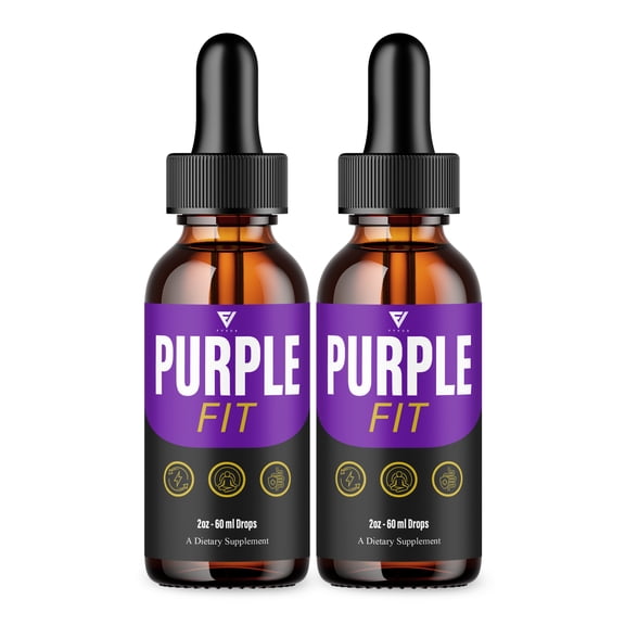(2 Pack) Purple Fit Supplement, PurpleFit Weight Management Formula (4oz)