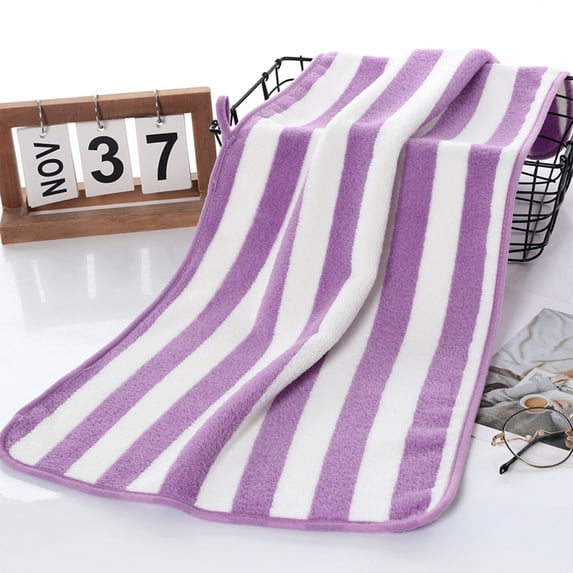 2 Pack Purple Microfiber Hand Towels - 13x29 ines Premium Absorbent, Soft Velvet, Easy to Dry & Hang, Elegant Color, for Bathroom, Hotel & Drying