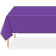 thumbnail image 1 of 2 Pack Purple Plastic Tablecloth Disposable Table Covers for Parties Bridal Shower Birthday Engagement Wedding, Fits 6 to 8 Foot Rectangle Tables (54 × 108 Inch)", 1 of 6