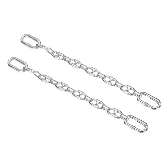 2 Pack Purse Strap Extender 8.7-Inch, Bag Extender Chain Silver, Flat Style