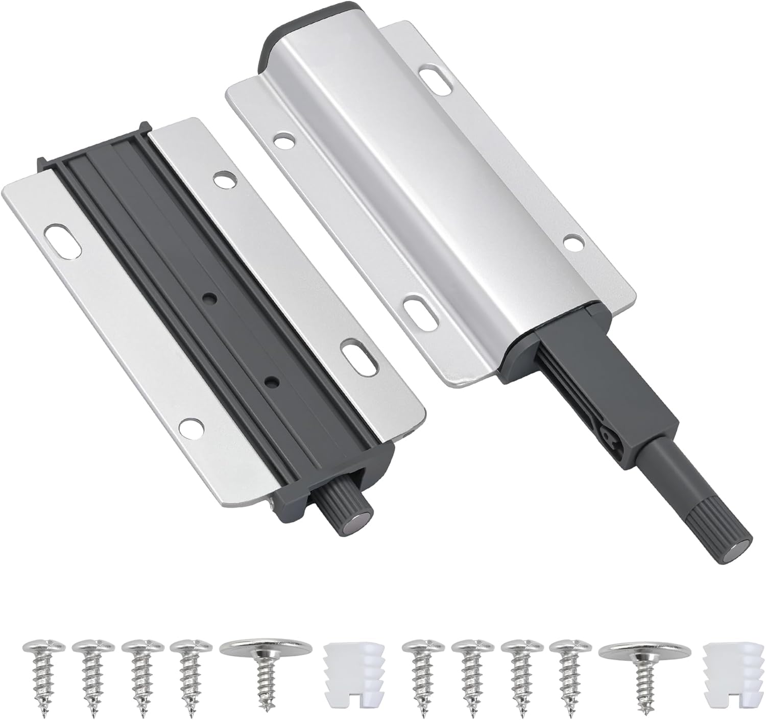 2 Pack Push to Open Door Latch, Magnetic Push Latches, Heavy Duty Touch ...