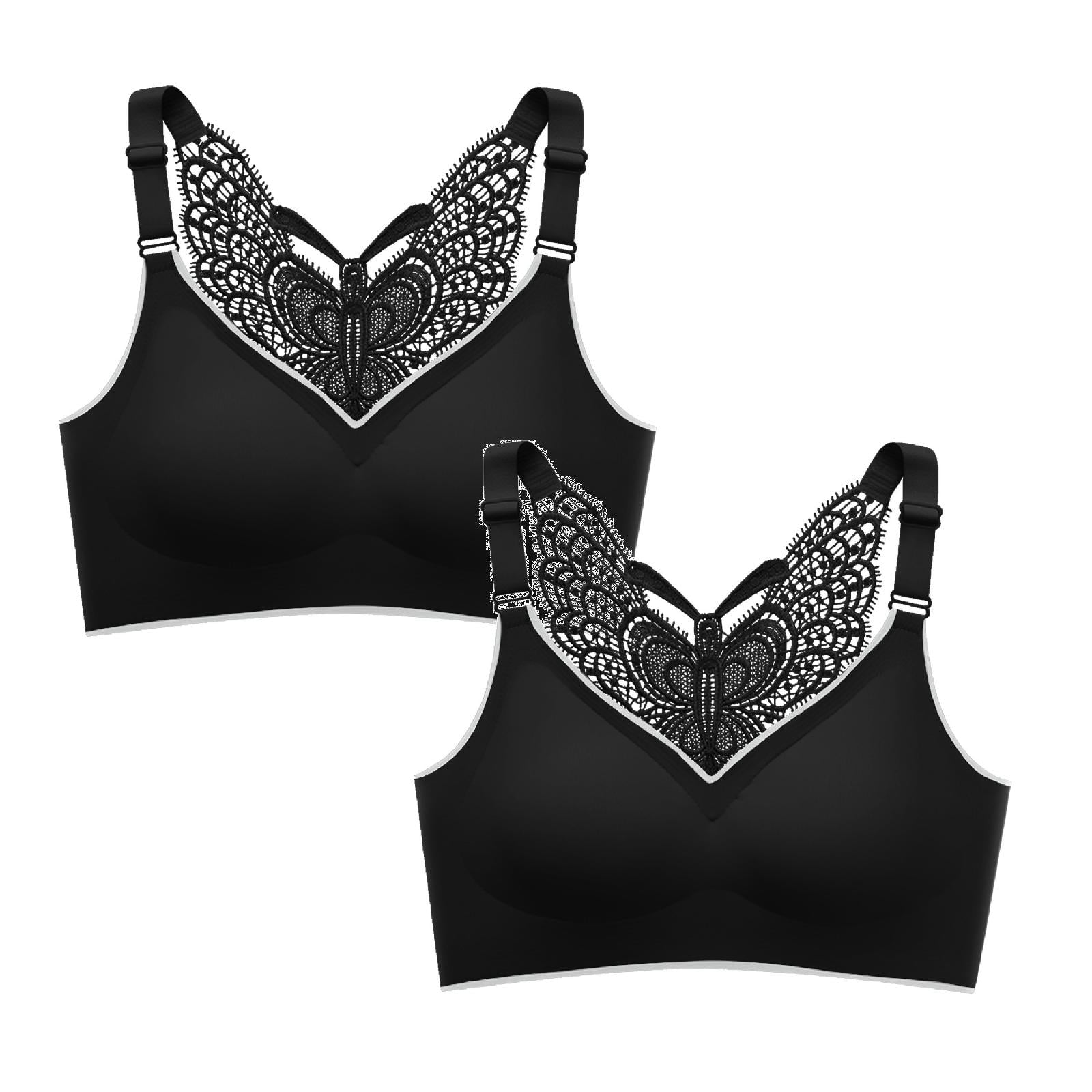 （2*Pack）Pzocapte Women's Comfortable Summer Bras for Women Ice Silk