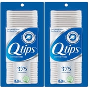 2 Pack Q-tips Cotton Swabs Original 375 count ea.,750