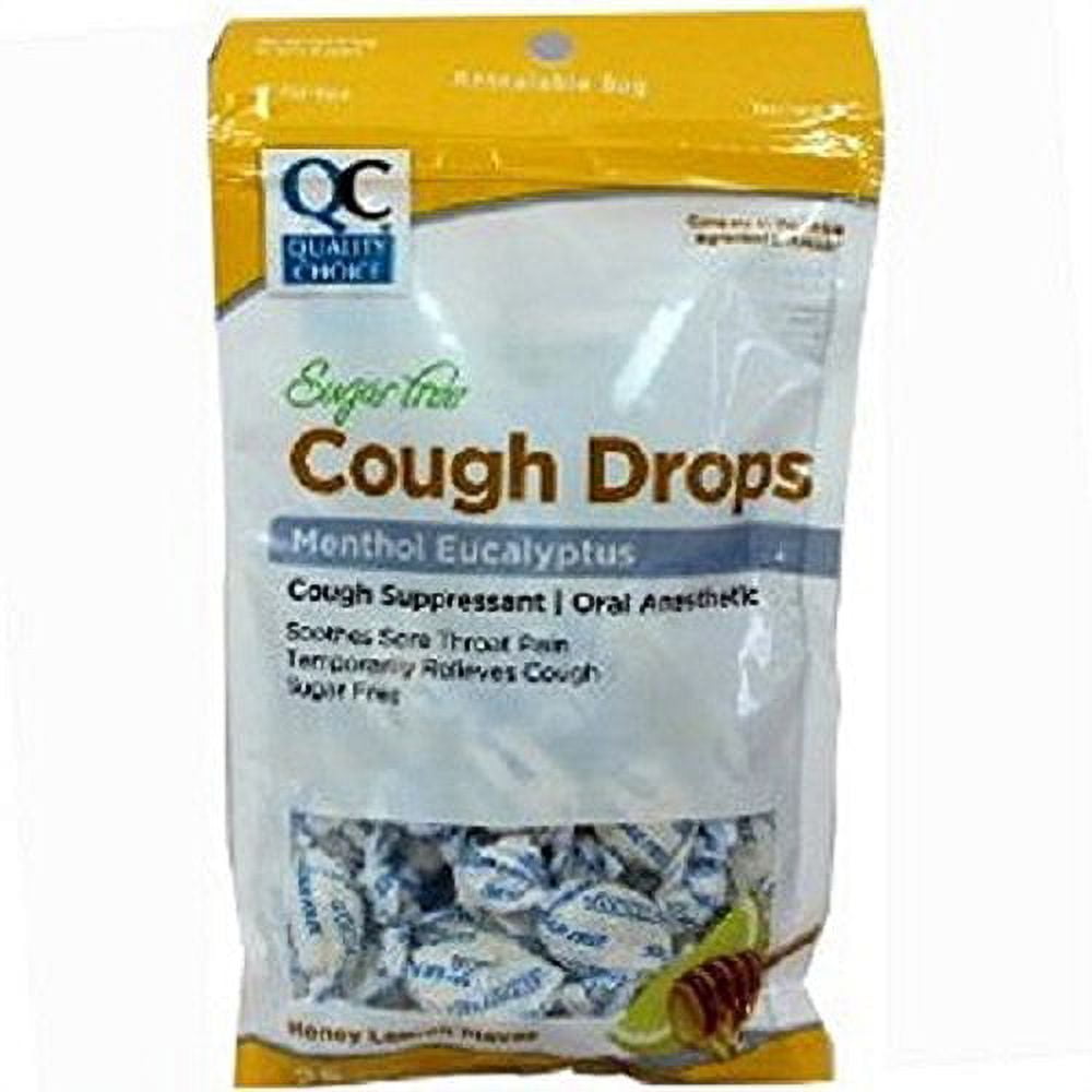 2 Pack QC Sugar Free Cough Drops Menthol Eucalyptus 25