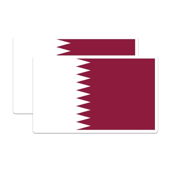 (2 Pack) Qatar World Flag Magnets - Pride - 5 Inches On Longest Side - Premium Magnet - Choose from Over 200 Countries - for Cars, Refrigerators, Toolboxes, Lockers - Made in USA - MAG0955