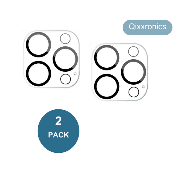2 Pack Qixxronics Camera Lens Protector Compatible with iPhone 13 Pro [Night Circle] Tempered Glass Lens Cover for iPhone 13 Pro