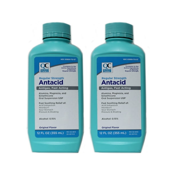 2 Pack Quality Choice Antacid Regular Strength to Mylanta