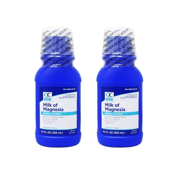 2 Pack Quality Choice Milk Of Magnesia Original Flavor 12oz Each