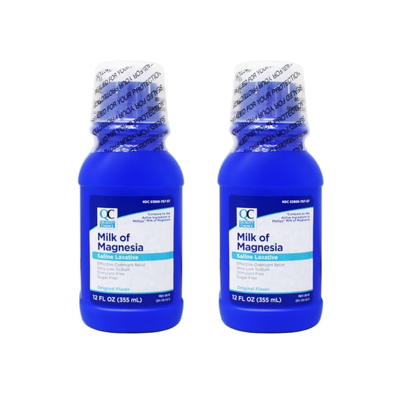 2 Pack Quality Choice Milk Of Magnesia Original Flavor 12oz Each