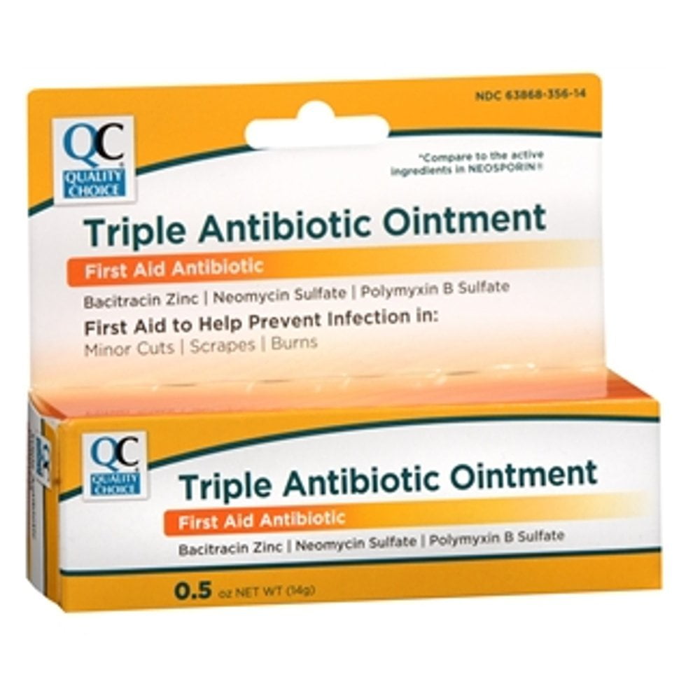 2 Pack Quality Choice Triple Antibiotic Ointment First Aid 0.5 Ounce Each