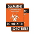 thumbnail image 1 of (2 Pack) Quarantine Do Not Enter 2 OSHA Notice Sign 12 Inch X 18 Inch Vinyl Label Decal Sticker Weather Resistant, UV Protected for Workplace, Business, and Construction Site, Made in, 1 of 6