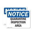 thumbnail image 1 of (2 Pack) Quarantine Inspection Area OSHA Notice Sign 5 Inch X 3.5 Inch Vinyl Label Decal Sticker Weather Resistant, UV Protected for Workplace, Business, and Construction Site, Made in, 1 of 7