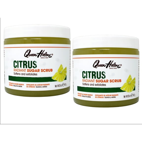 2 Pack - Queen Helene Citrus Radiant Sugar Scrub, Softens and Exfoliates, 20 Ounce