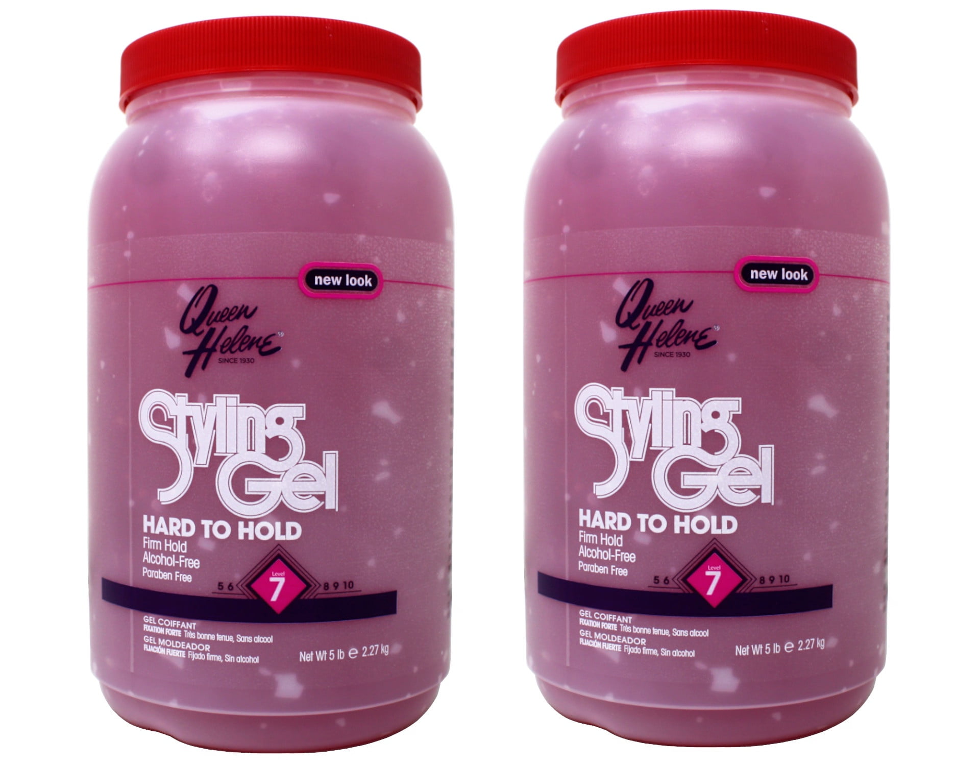 2 Pack - Queen Helene Hard to Hold Styling Gel, Firm Hold 7, Alcohol-Free, Paraben Free, 5 Lb (2.27 kg)
