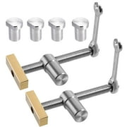 2 Pack Quick Clamp Table Bench Clamps With 4 Bench Dogs For 20mm Hole, Diy Positioning Workbench Stop And Quick Clamps For 20mm Hole