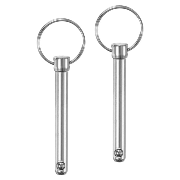2-Pack Quick Release Pins, 8mm Dia., 51mm Usage Bimini Top Pin, 60mm Total for Industrial/Marine