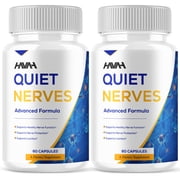 2 Pack Quiet Nerves Nootropic Pills, QuietNerves Advanced Formula 120 Capsules