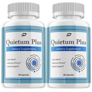 2 Pack Quietum Plus Brain Supplement Capsules   All-Natural Maximum Strength Formula for Enhanced Memory and Focus pills, QuietumPlus Support and Reviews 120 Capsules