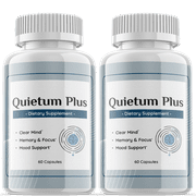 2 Pack Quietum Plus - Dietary Supplement for Hearing - Tinnitus Support for Healthy Middle and Inner Ear Structures, Cognitive and Nootropic Support, Nerves and Blood Supply - 120 Capsules