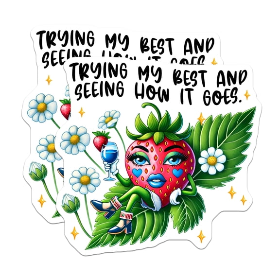 (2 Pack) Quirky Fridge Display Magnet - 5" On Longest Side - Sticks to Smooth Flat Surfaces - Made in USA - MAG9680