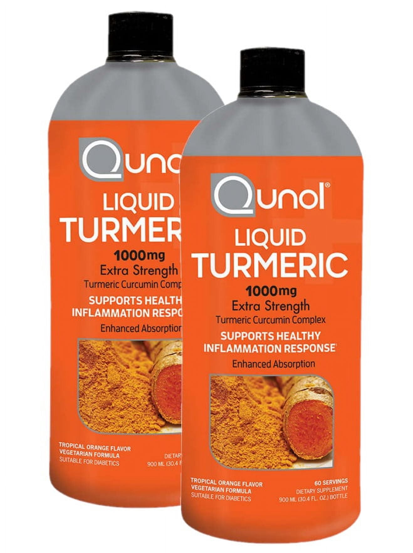 2 Pack Qunol Liquid Turmeric 1,000 mg., 30.4 Ounces