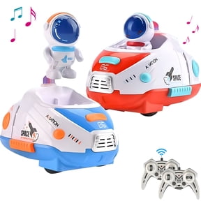 Kivdit RC Ejecting Bumper Cars, Remote Control Car for Kids, RC Battle Cars of 2 Player, Red and Blue, Ages 6 and Up