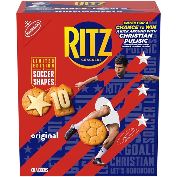 2 Pack - RITZ Soccer Shapes Original Crackers, Party Snacks, Limited Edition, 12.3 oz
