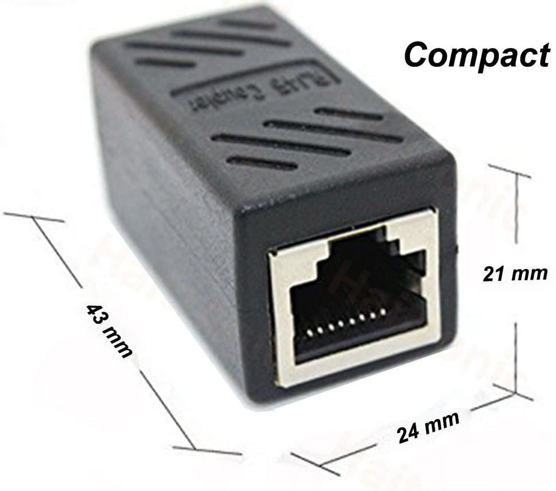 2 Pack Rj45 Coupler Ethernet Cable Coupler Lan Connector Inline Cat7 Cat6 Cat5e Ethernet Cable