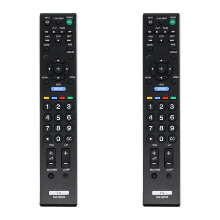 2-Pack RM-YD065 Remote Control Replacement - Compatible with Sony KDL32EX340 TV