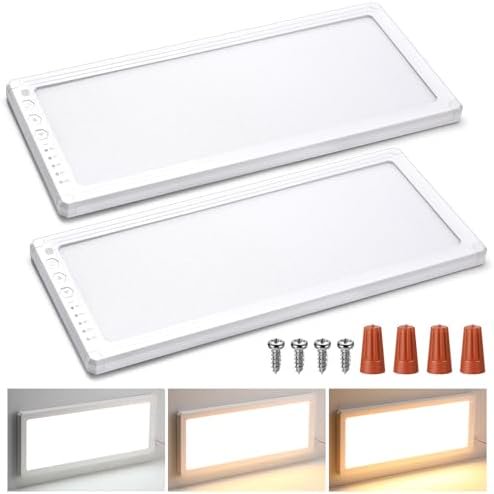 2 Pack RV Lights Interior 16.7 x 6.6 156 LEDs 1200 LM RV LED Ceiling Lights Interior 12V with 5 Levels of Dimming and 3  Temperature for Trailer Boat Car Camper$$Electronics Accessories