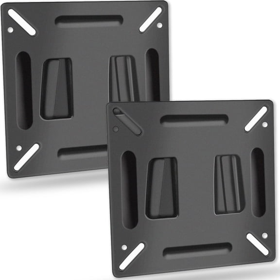 2 Pack RV TV Mount Monitor Wall Mount for 14-27 LED LCD TV Flat Screens, Small VESA Mount for Computer Camper Low Profile Fixed Mount with Max VESA 100x100mm, Hold up 33lbs