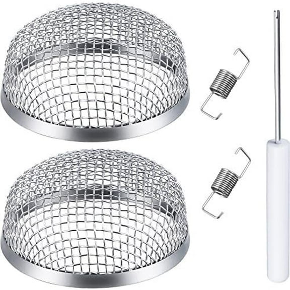 2 Pack RV Vent Covers - 2.8 Inch Stainless Steel Mesh Screen for RV Furnace & Water Heater Vents - Flying Insect, Bug & Rodent Proof - Universal Fit for Most RV, Camper & Trailer Models