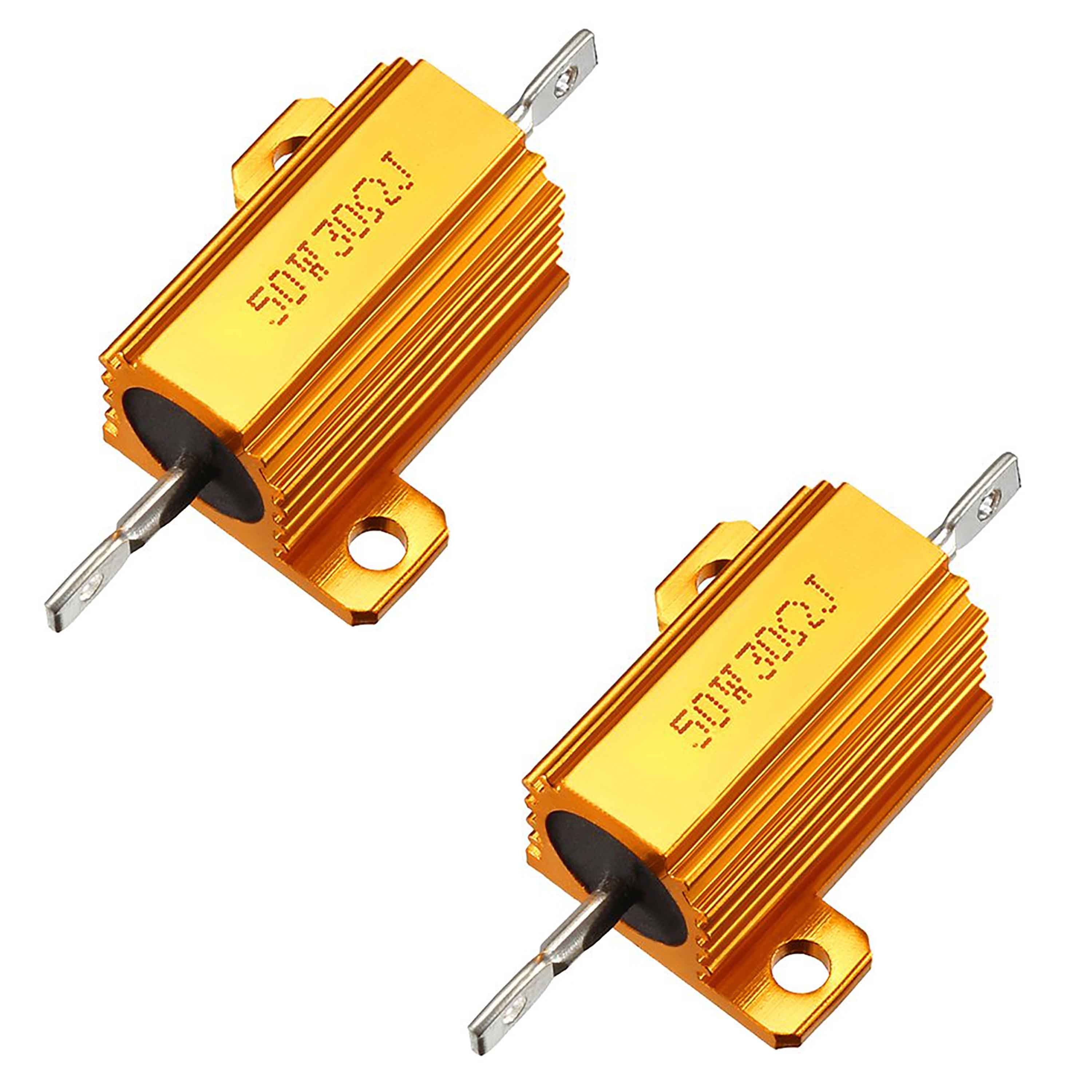 2 Pack RX24 Aluminum Shell Resistor,Housing Chassis Wire Wound Power ...