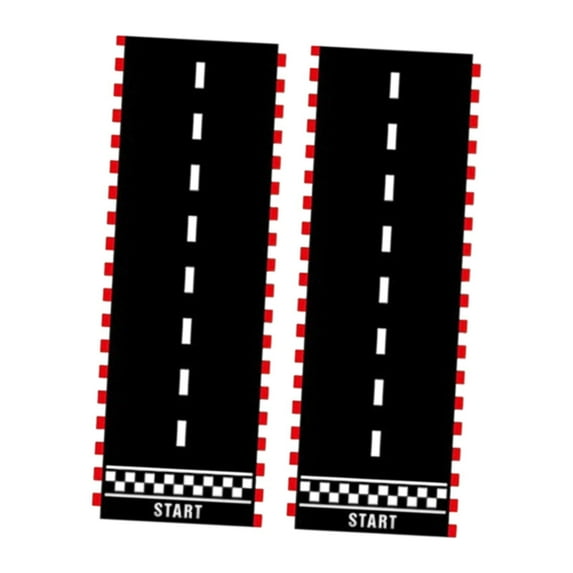 2 Pack Racetrack Floor Runners Party Decoration Mats Polyester Material Ideal for Car Theme Birthday Events