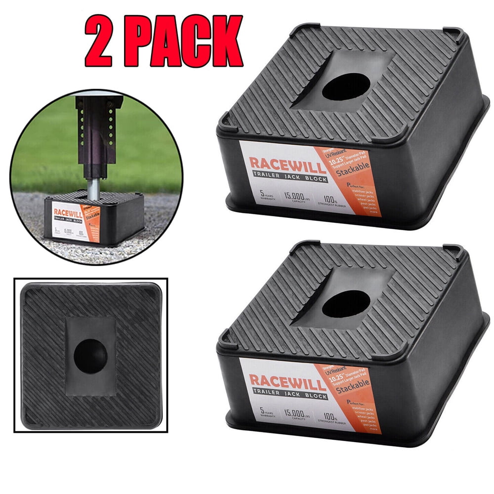 2 Pack Racewill Trailer Jack Block Stabilizer Blocks 15000lbs RV Camper