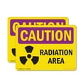 thumbnail image 1 of (2 Pack) Radiation Area OSHA Caution Radiation Sign 10 Inch X 7 Inch Plastic Sign, Weather Resistant, UV Protected for Workplace, Business, and Construction Site, Made in the USA, 1 of 8