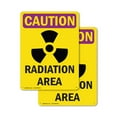 thumbnail image 1 of (2 Pack) Radiation Area With Symbol OSHA Caution Radiation Sign 18 Inch X 24 Inch Plastic Sign, Weather Resistant, UV Protected for Workplace, Business, and Construction Site, Made in, 1 of 8