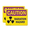 thumbnail image 1 of (2 Pack) Radiation Hazard OSHA Caution Radiation Sign 18 Inch X 12 Inch Indoor / Outdoor Rust-Free Aluminum Metal Signs for Workplace, Workshop, and Construction Site, Made in the USA, 1 of 8