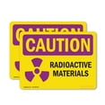 thumbnail image 1 of (2 Pack) Radioactive Materials OSHA Caution Radiation Sign 7 Inch X 5 Inch Vinyl Label Decal Sticker Weather Resistant, UV Protected for Workplace, Business, and Construction Site, Made, 1 of 7