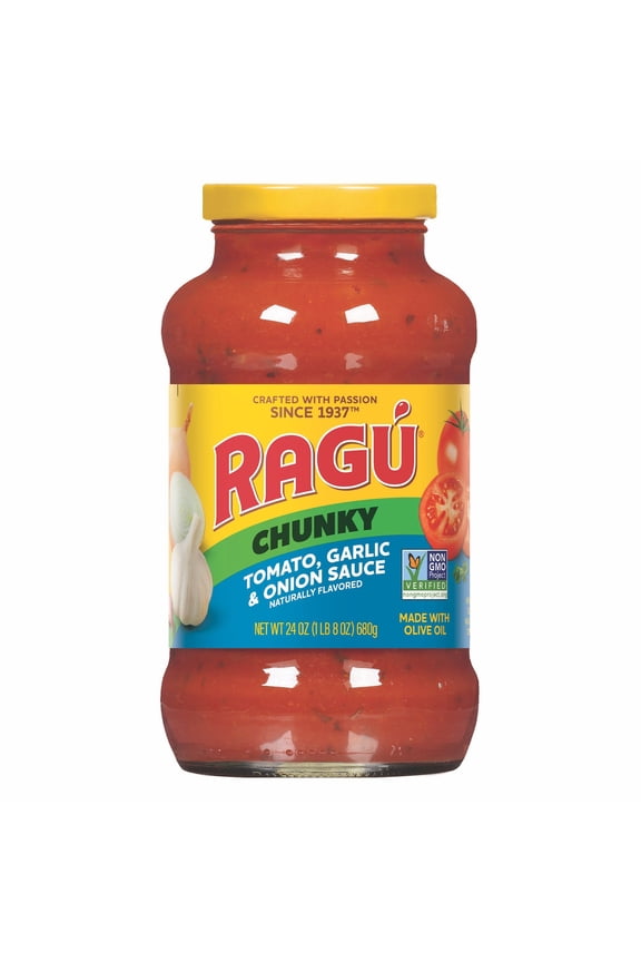 2 Pack - Ragu Chunky Tomato, Garlic and Onion Pasta Sauce - 24 oz Packaging may vary
