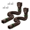 thumbnail image 1 of 2 Pack Rain Gutter Downspout Extensions Flexible,Universal Drain Downspout Extender Drainage Connector 21"-60",Screws for Included, 1 of 6
